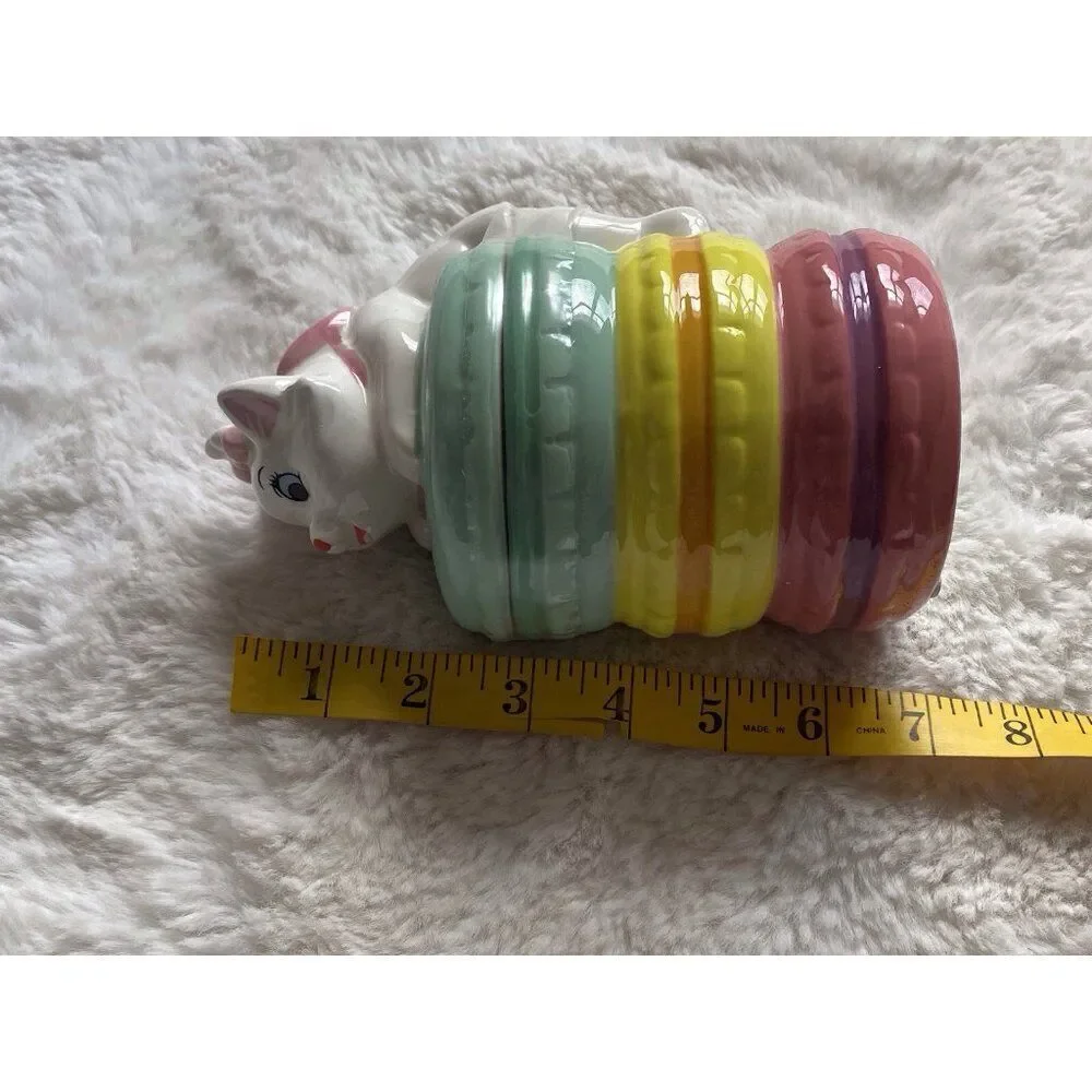Disney Aristocats Marie Cat Macaroon Ceramic Cookie‎ Jar Canister NEW